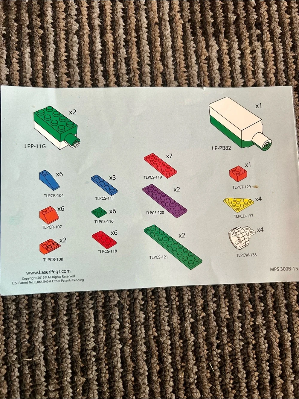 Laser Pegs 2 Sets MPS 300B Complete STK-110B Case Missing 3 pc Instructions Lot